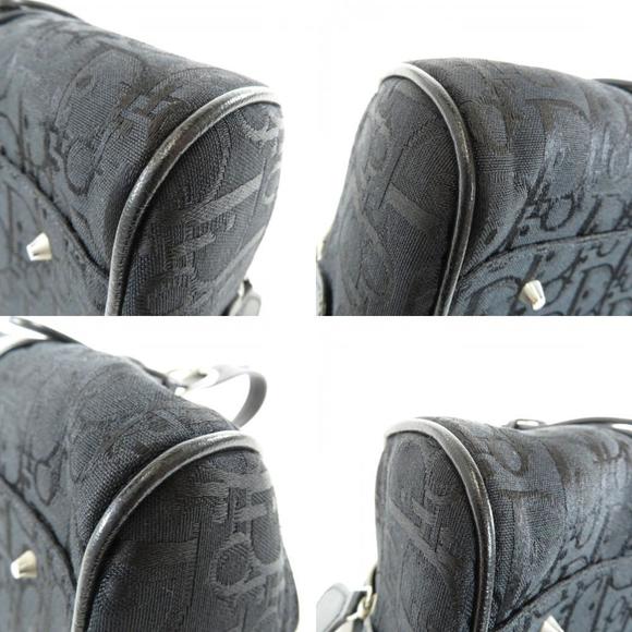 Christian Dior Trotter Pattern Rose Embroidery Handbag Canvas - Picture 8 of 8